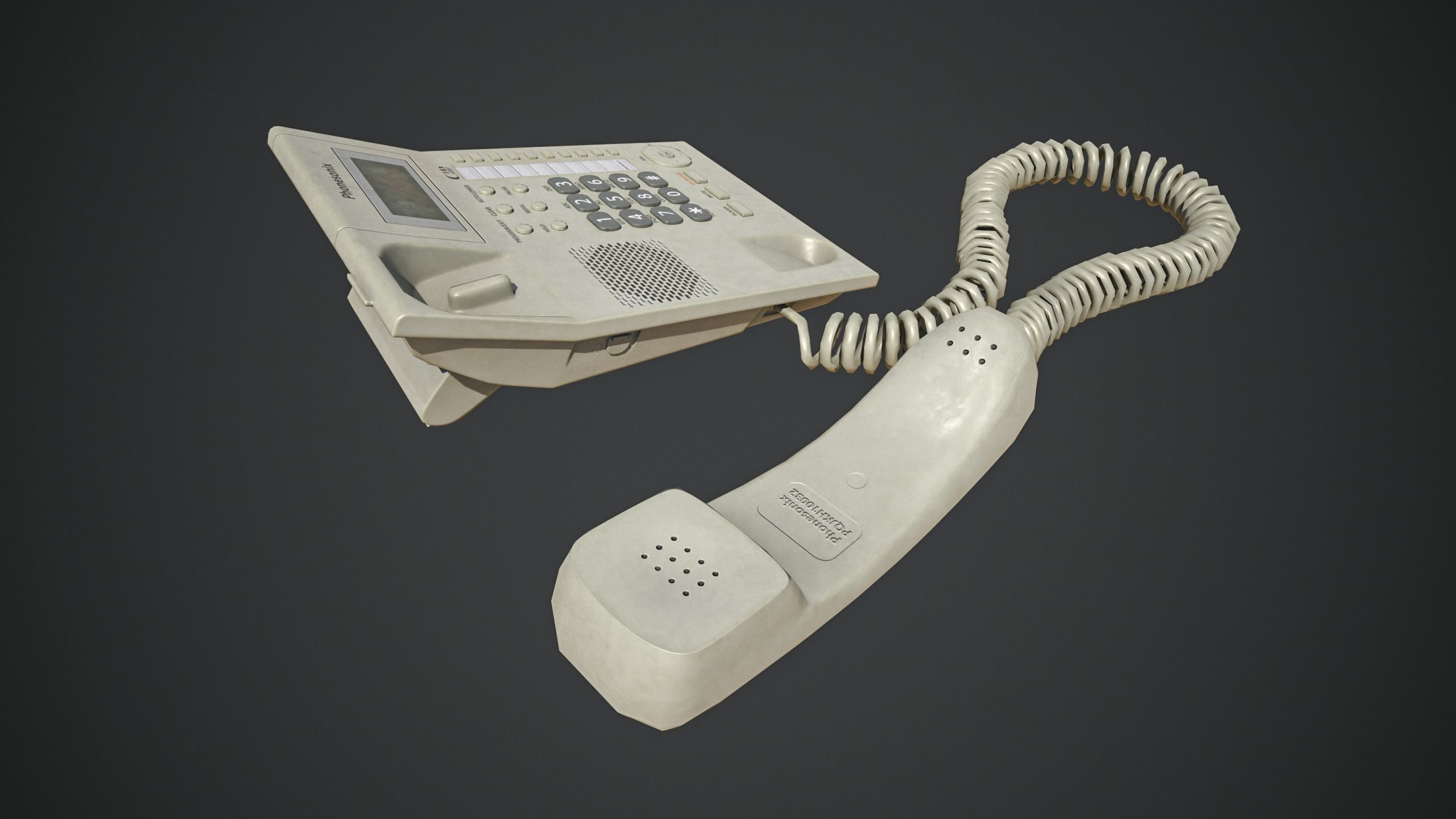 Telephone Low-poly 3D model_4