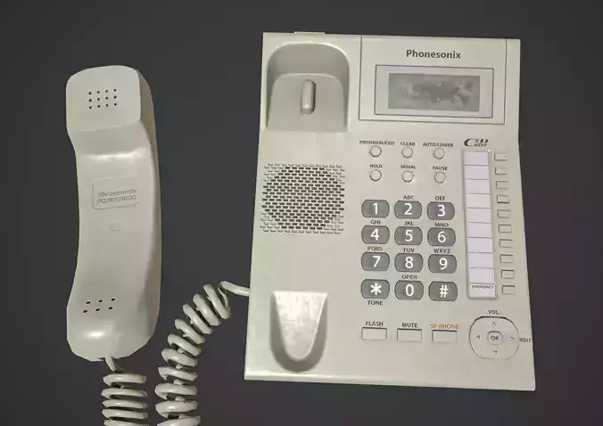 Telephone Low-poly 3D model