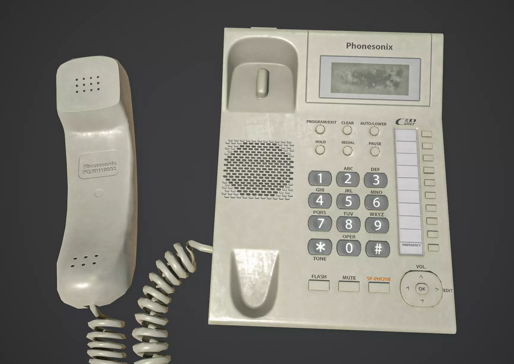 Telephone Low-poly 3D model_0