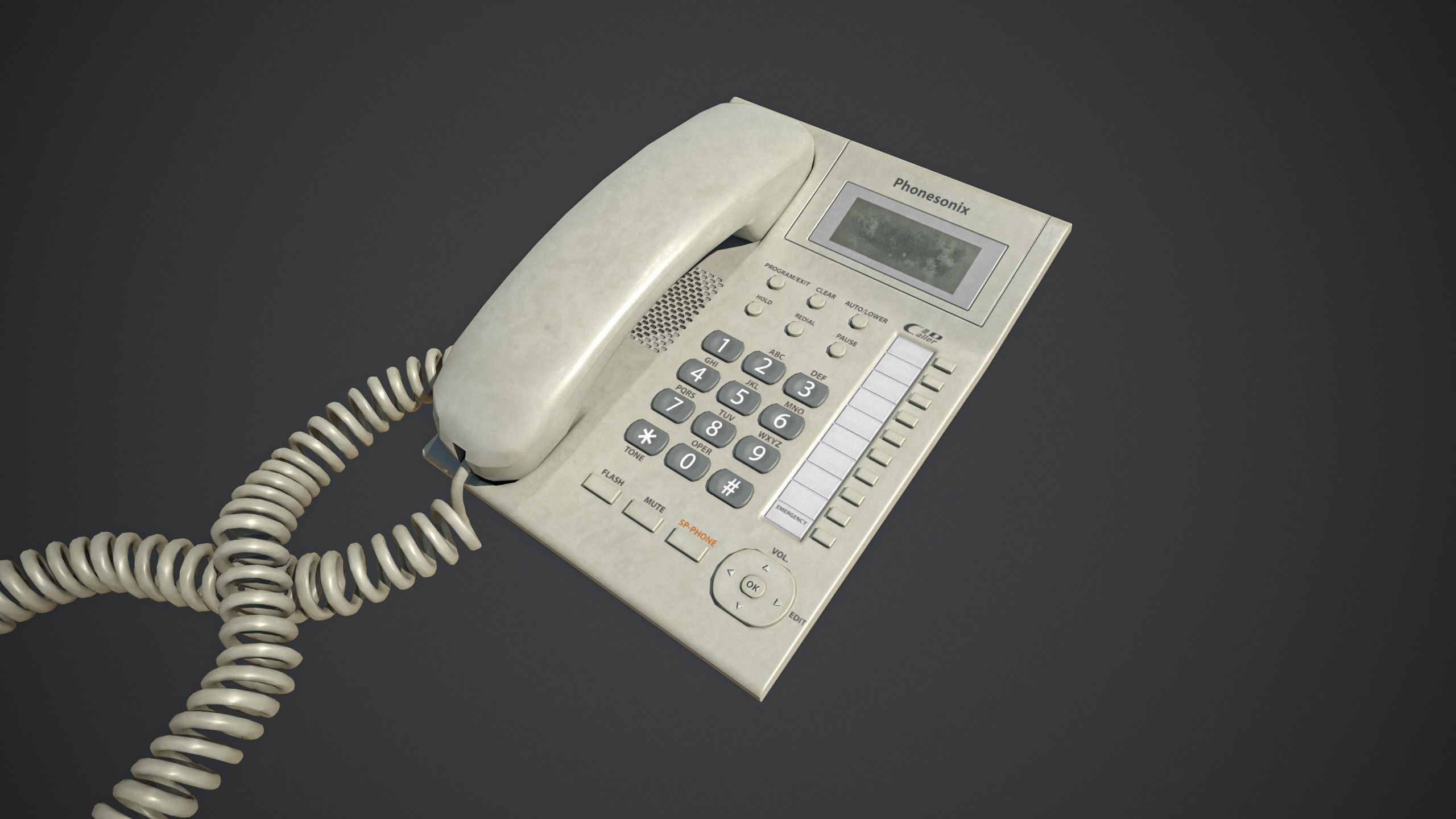 Telephone Low-poly 3D model_5