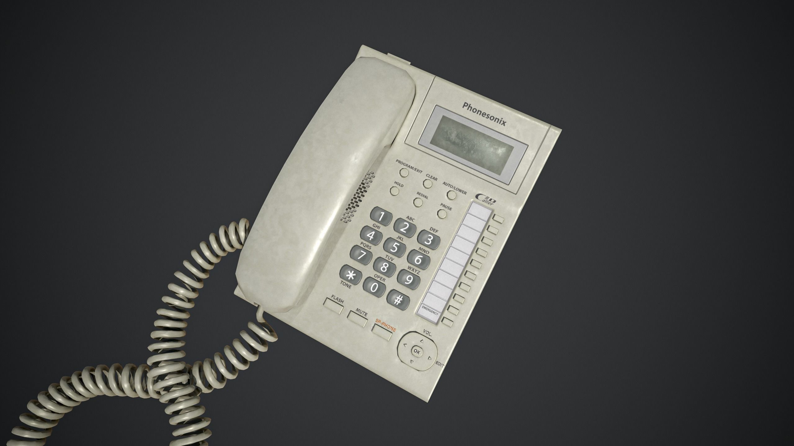 Telephone Low-poly 3D model_7