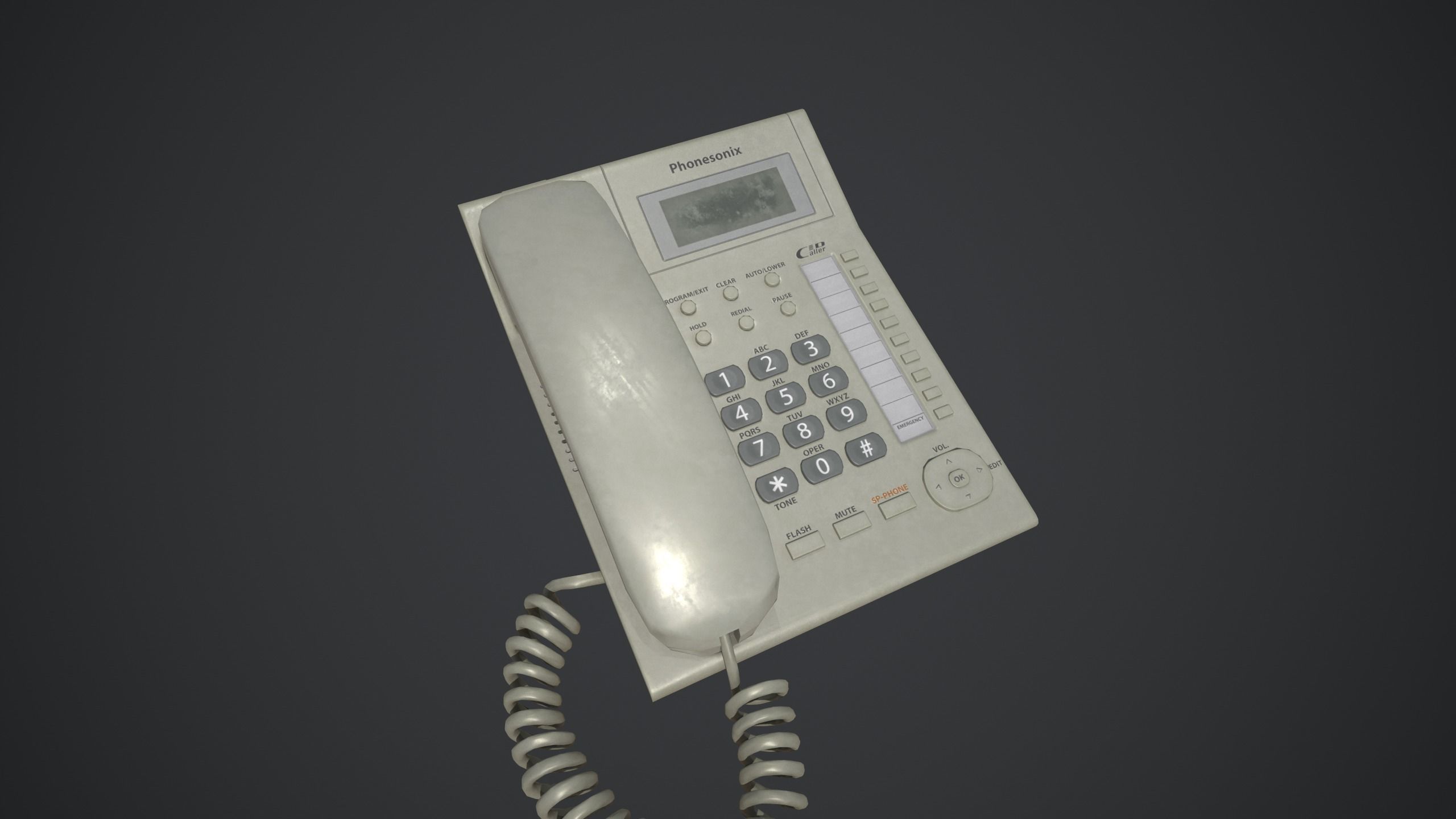 Telephone Low-poly 3D model_6
