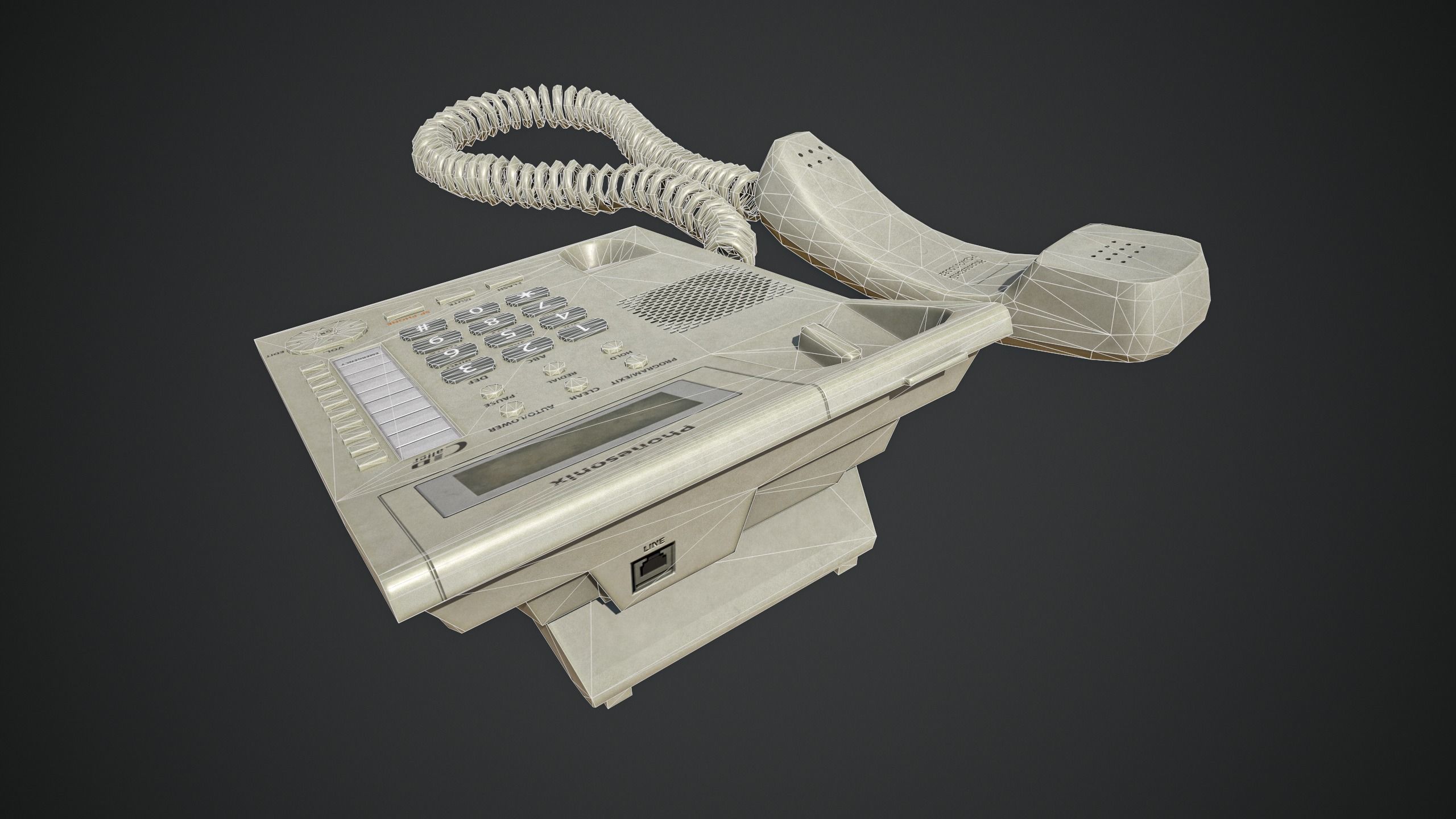 Telephone Low-poly 3D model_13