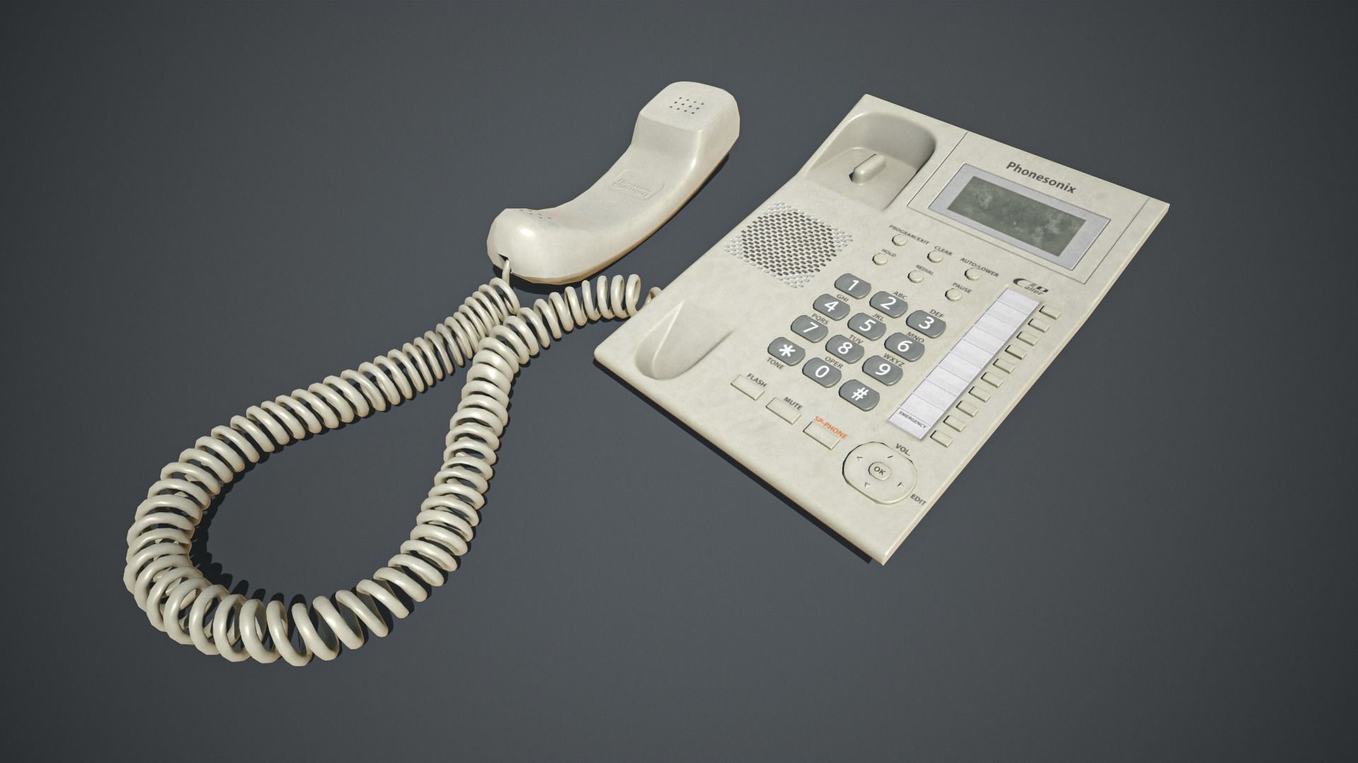 Telephone Low-poly 3D model_10