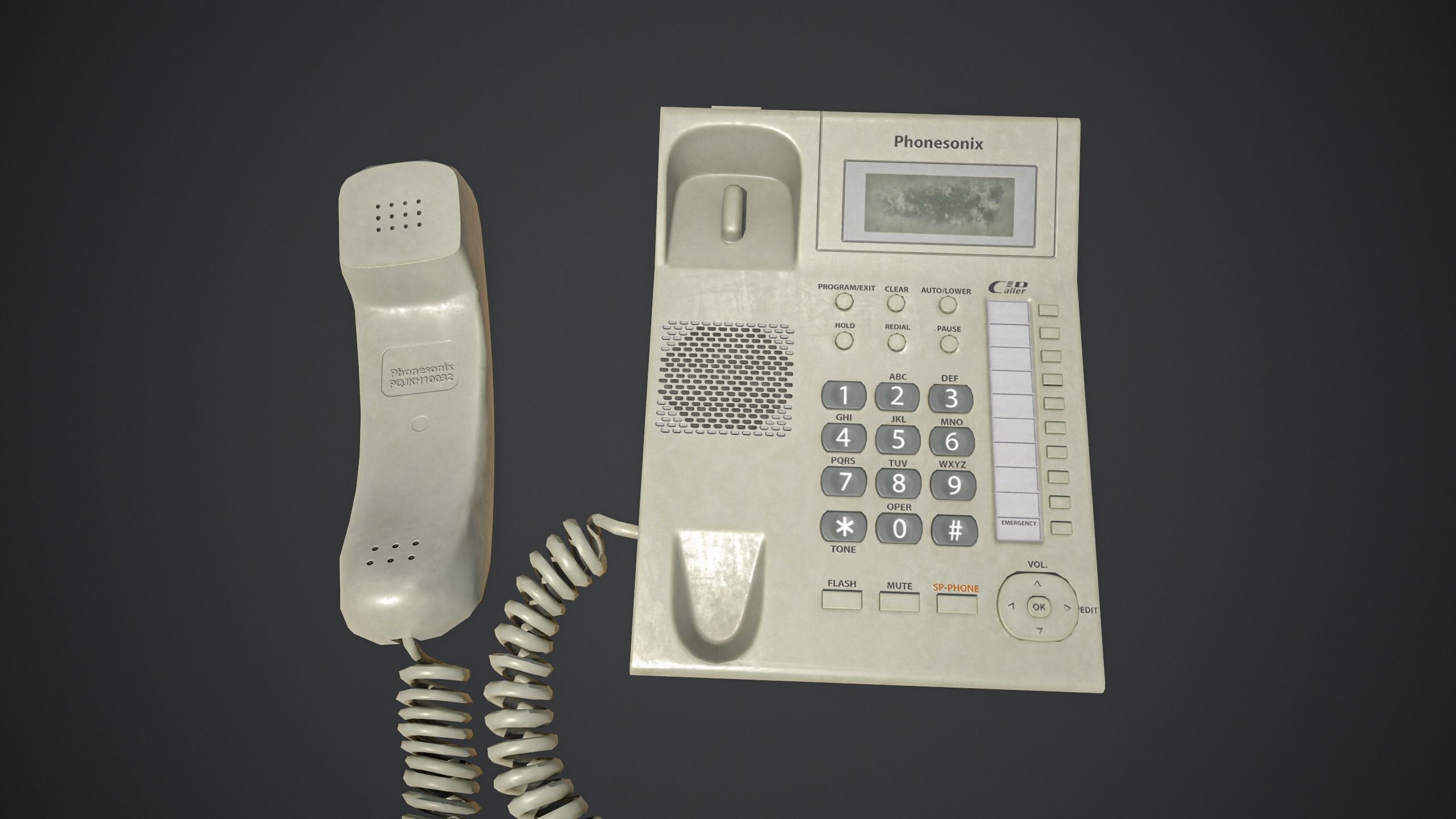 Telephone Low-poly 3D model_9