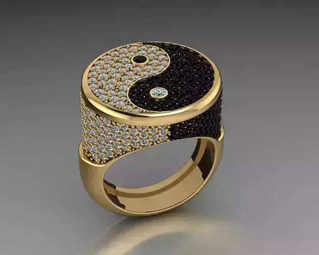 Yin-Yang ring 3D print model