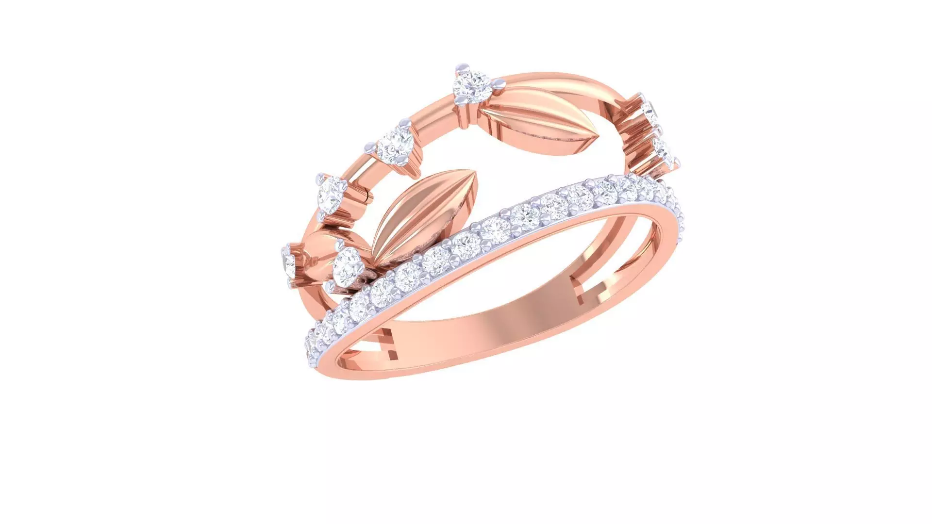 Leaf Light Wt Ring - 32 3D print model_0