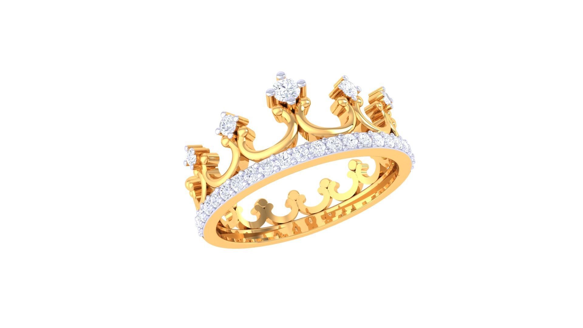 Crown Light Wt Ring - 16 3D print model_1