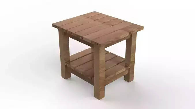 Footstool wooden side table