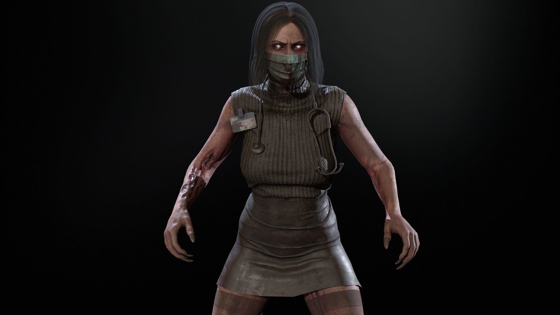 UrbanZombie8 for pack Low-poly 3D model_30