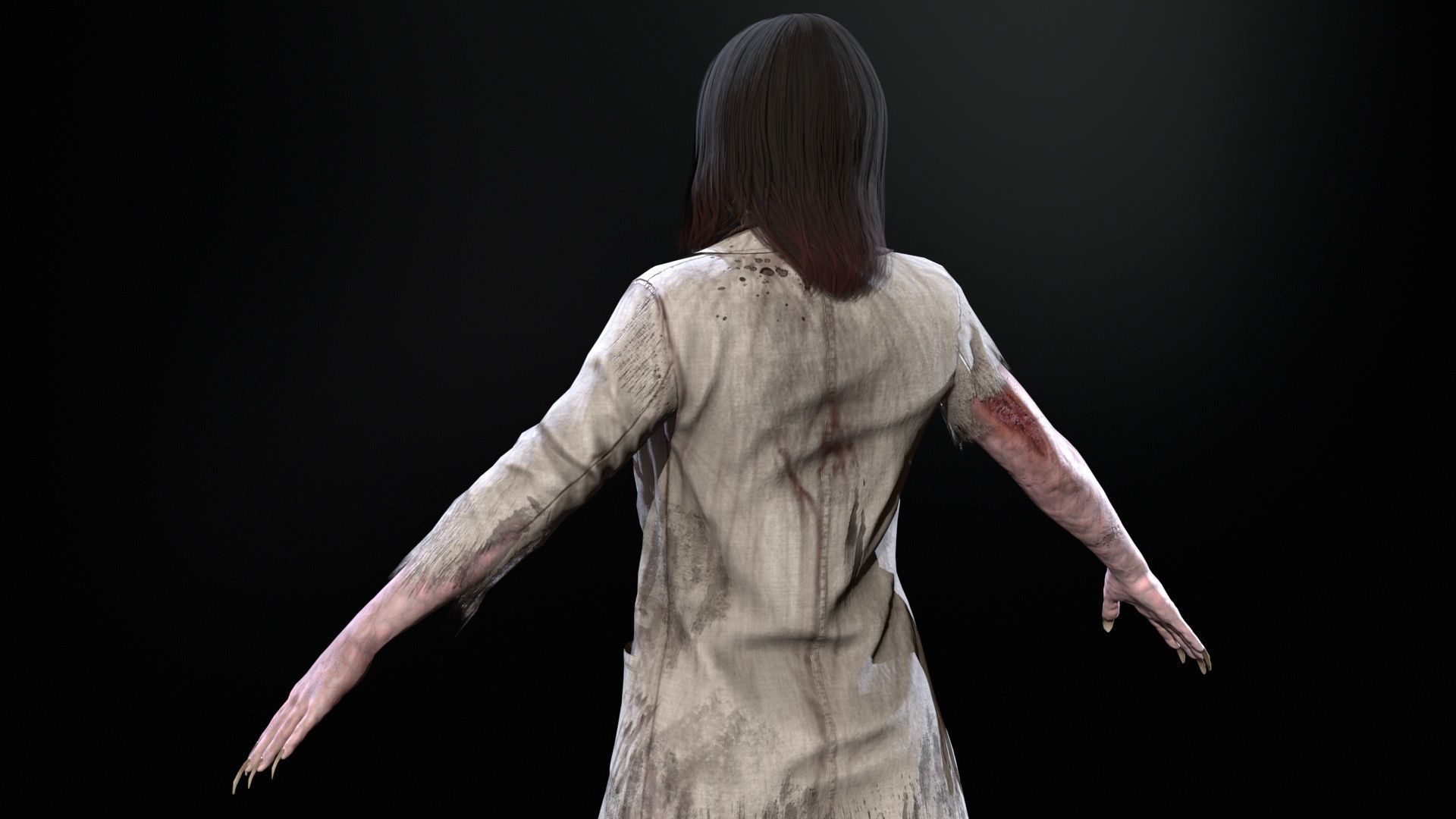 UrbanZombie8 for pack Low-poly 3D model_7