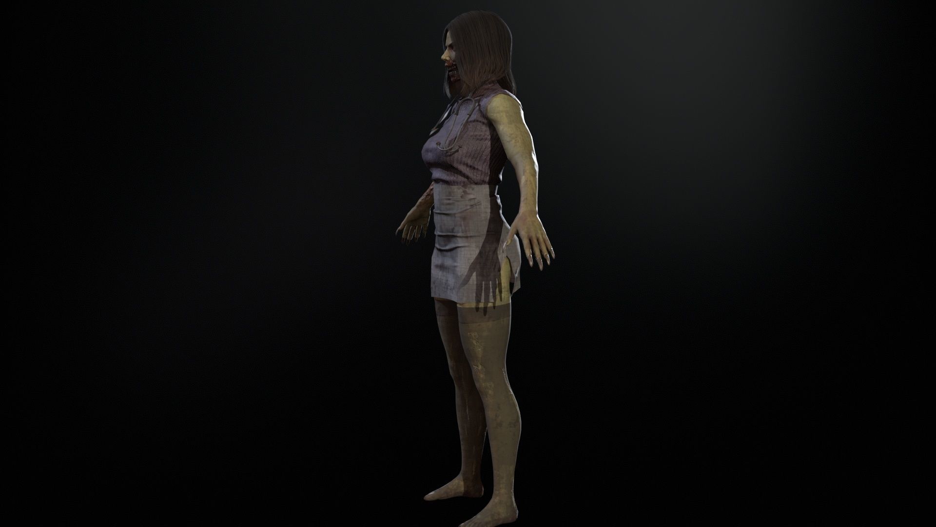 UrbanZombie8 for pack Low-poly 3D model_22