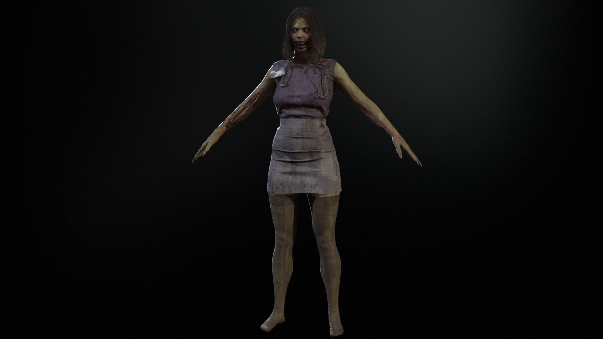 UrbanZombie8 for pack Low-poly 3D model_23