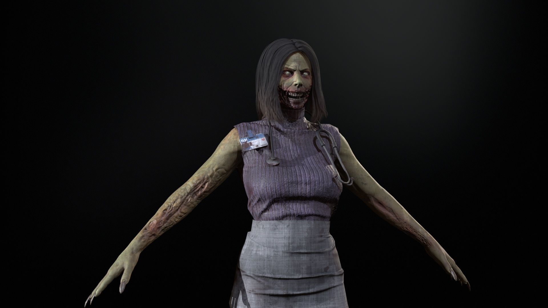 UrbanZombie8 for pack Low-poly 3D model_24