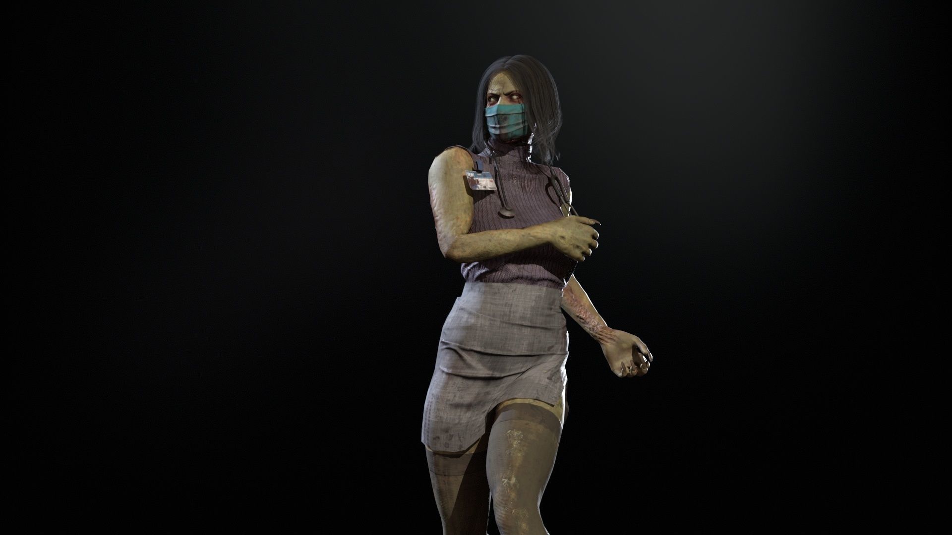 UrbanZombie8 for pack Low-poly 3D model_3