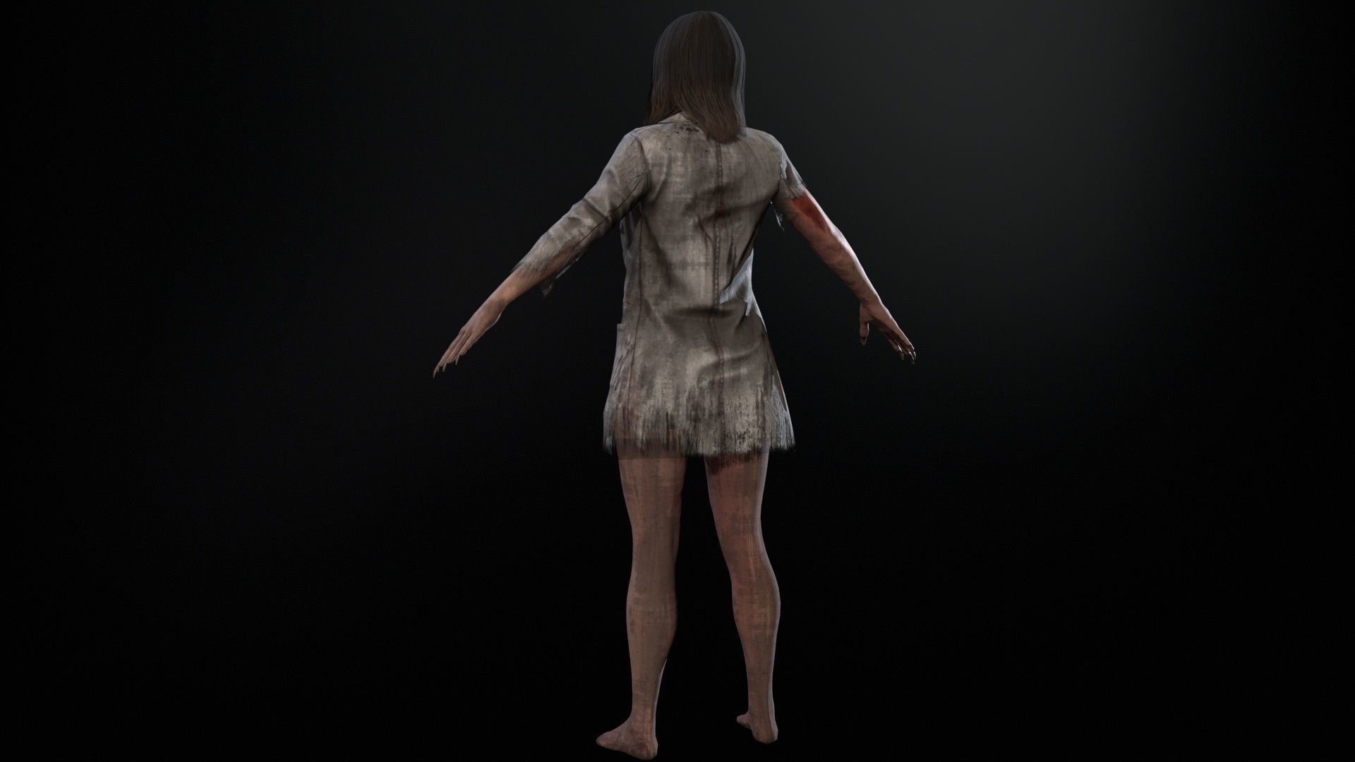 UrbanZombie8 for pack Low-poly 3D model_11