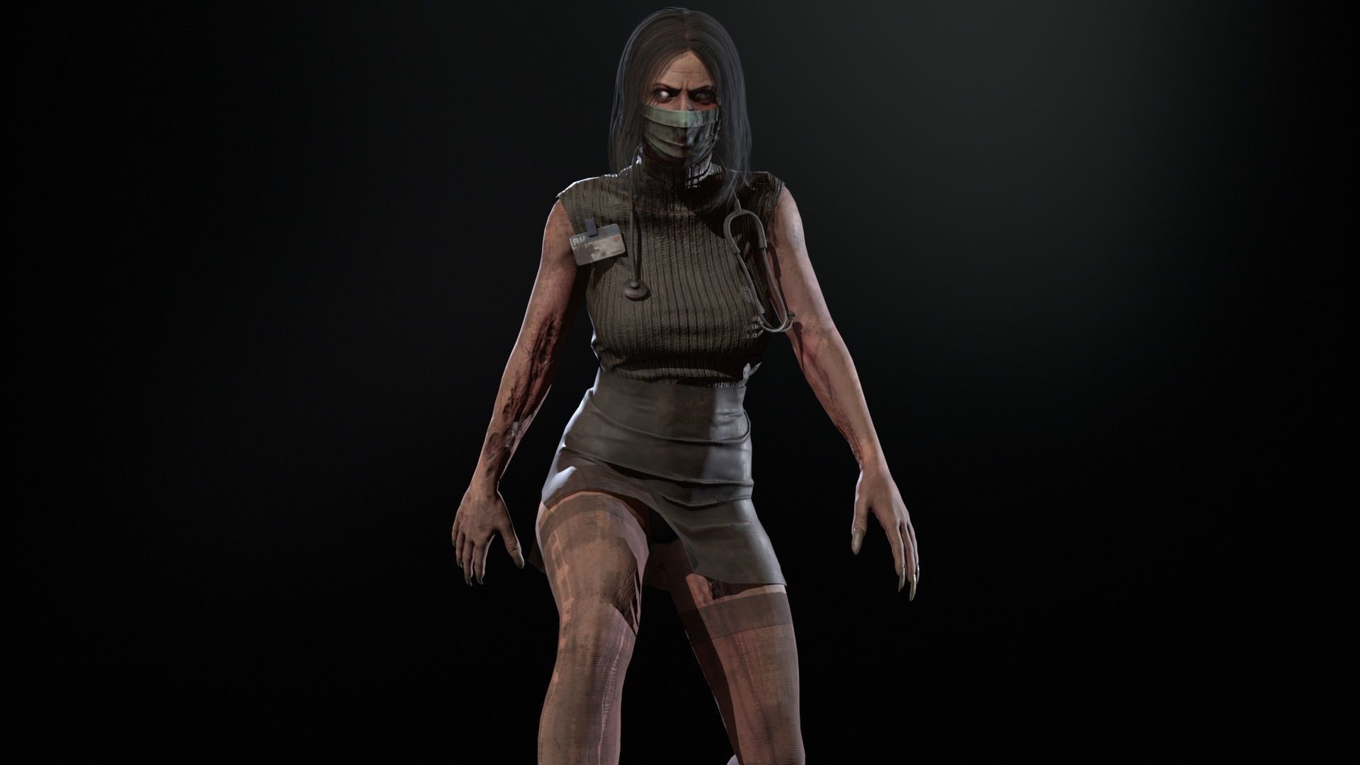 UrbanZombie8 for pack Low-poly 3D model_32