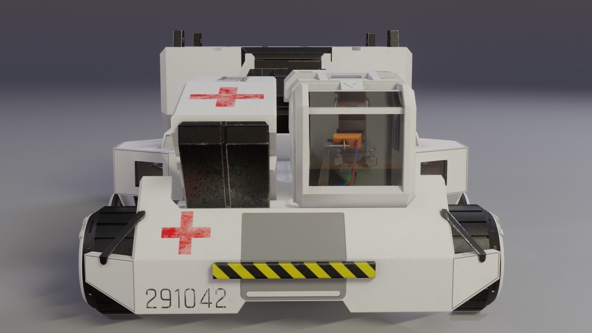 Sci-Fi Vehicles Low Poly Game Ready Model Low-poly 3D model_10