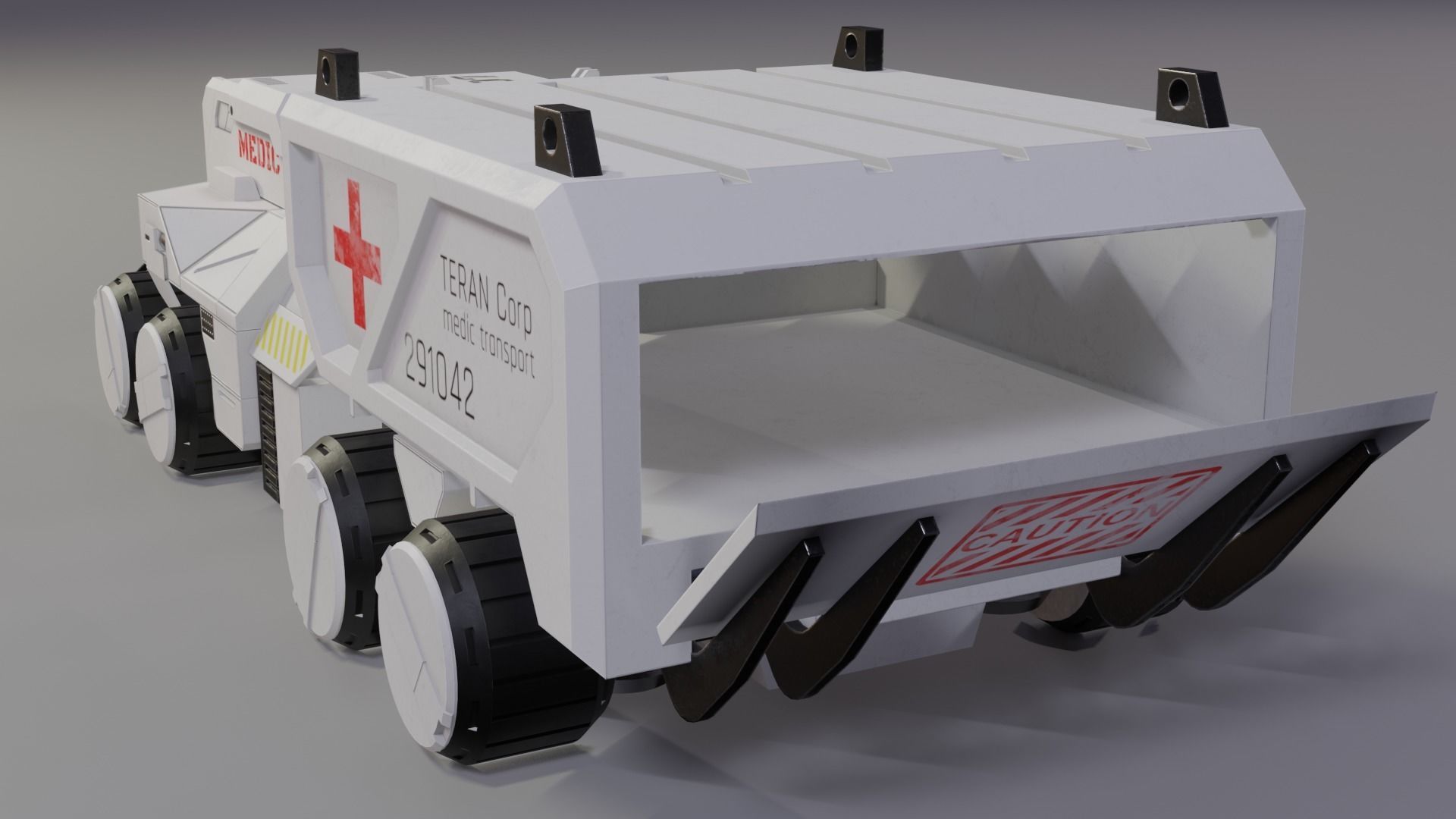 Sci-Fi Vehicles Low Poly Game Ready Model Low-poly 3D model_7