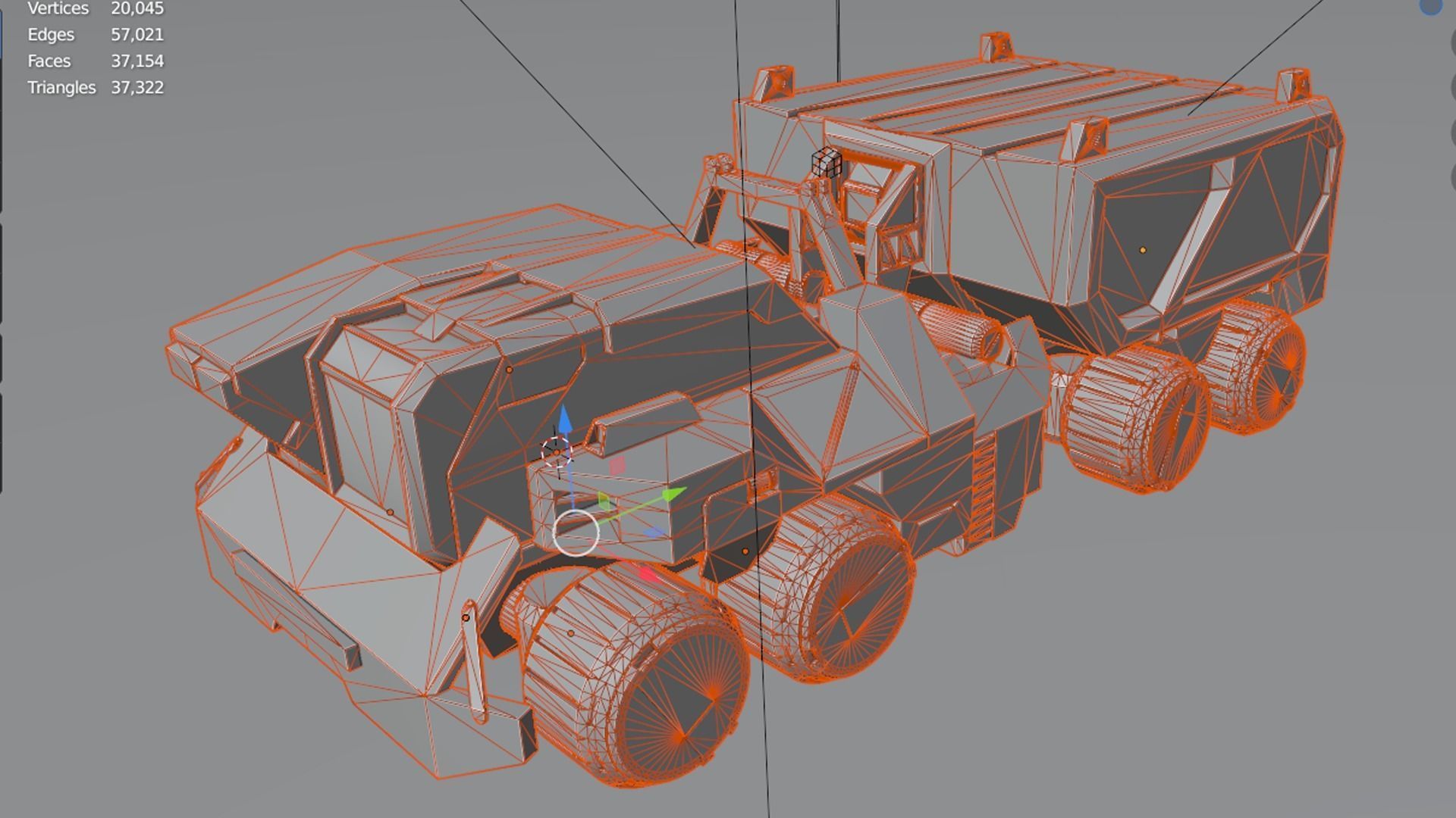 Sci-Fi Vehicles Low Poly Game Ready Model Low-poly 3D model_15