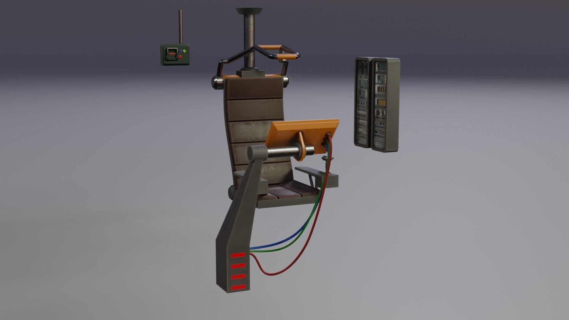 Sci-Fi Vehicles Low Poly Game Ready Model Low-poly 3D model_13