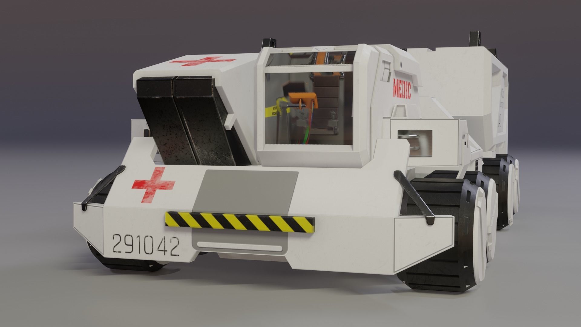 Sci-Fi Vehicles Low Poly Game Ready Model Low-poly 3D model_11