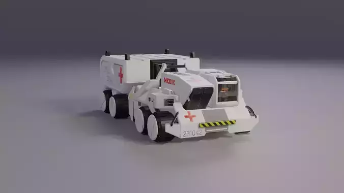 Sci-Fi Vehicles Low Poly Game Ready Model Low-poly 3D model