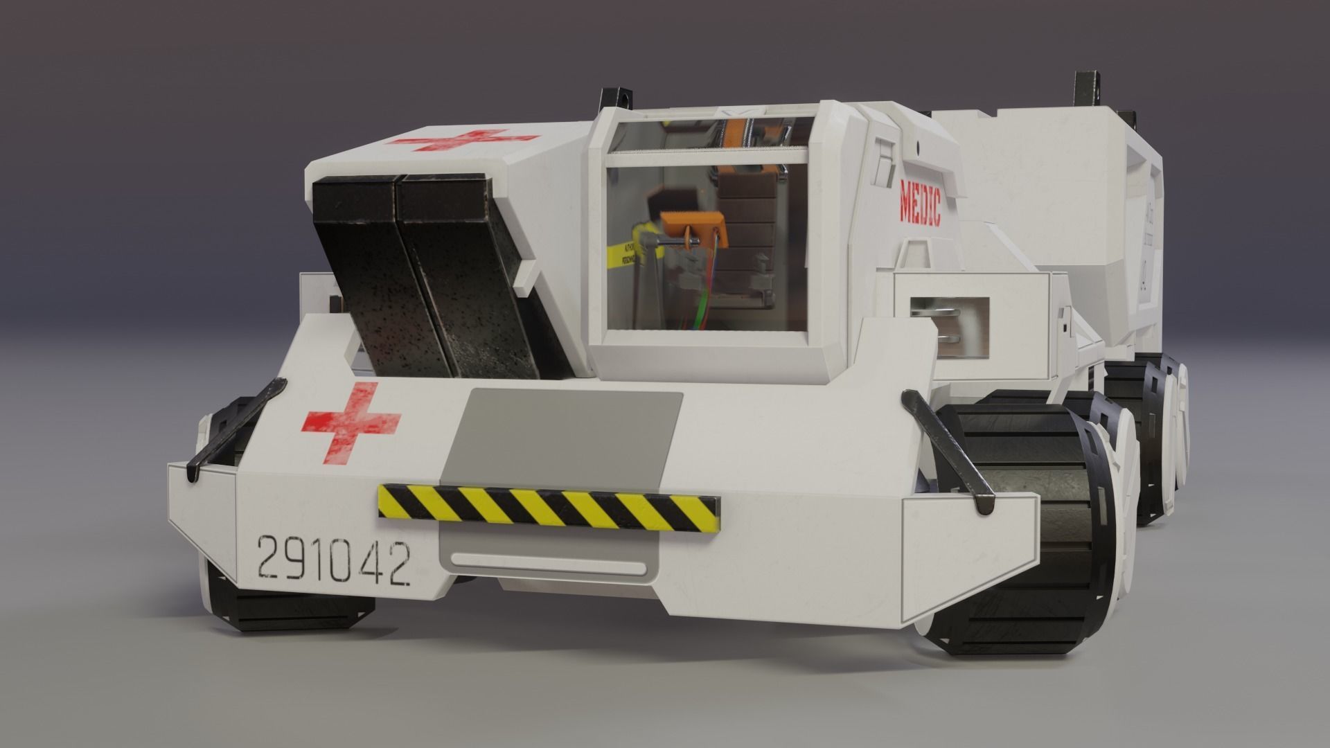 Sci-Fi Vehicles Low Poly Game Ready Model Low-poly 3D model_12