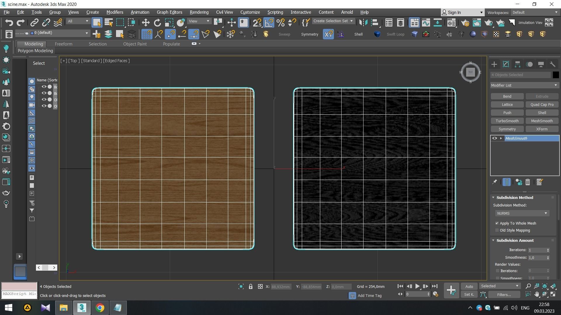 Furinno Simplistic Set of 2 End Table Low-poly 3D model_6
