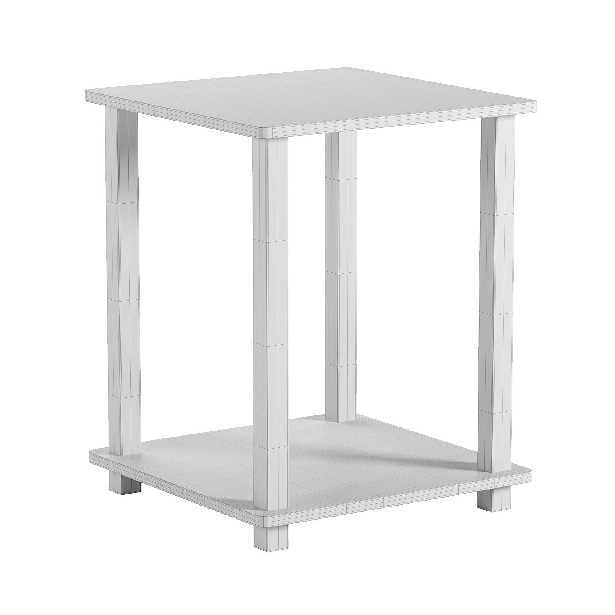 Furinno Simplistic Set of 2 End Table Low-poly 3D model_2