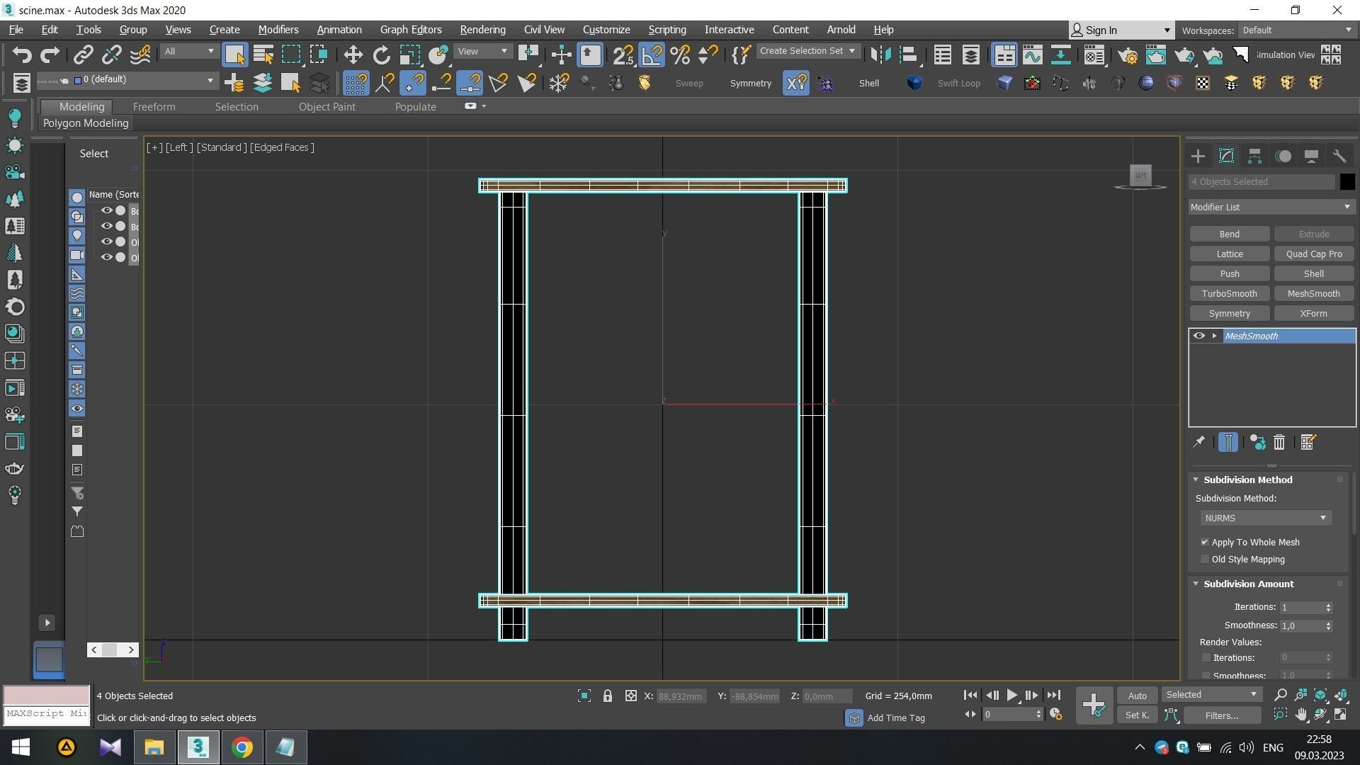 Furinno Simplistic Set of 2 End Table Low-poly 3D model_7