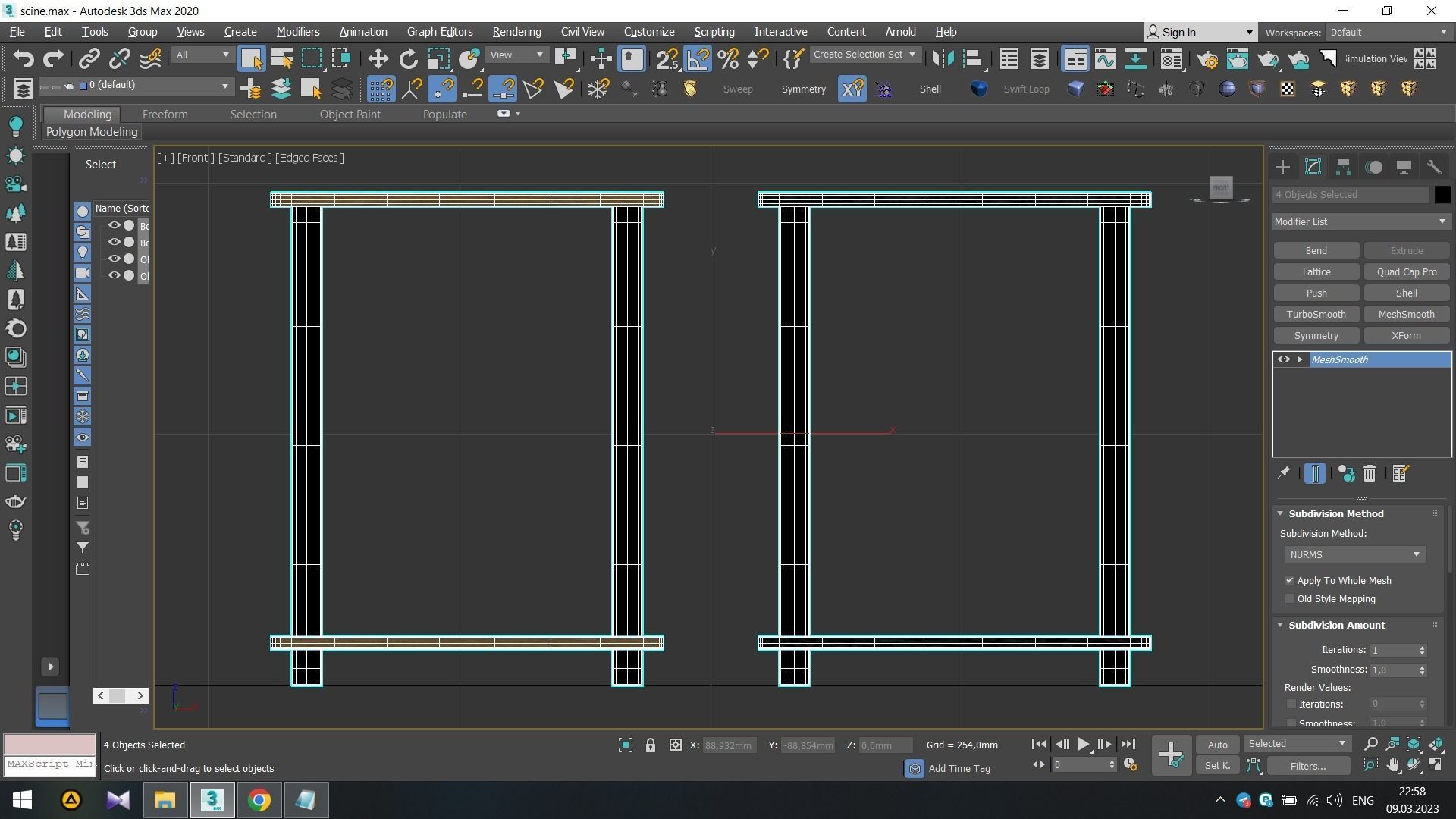 Furinno Simplistic Set of 2 End Table Low-poly 3D model_5