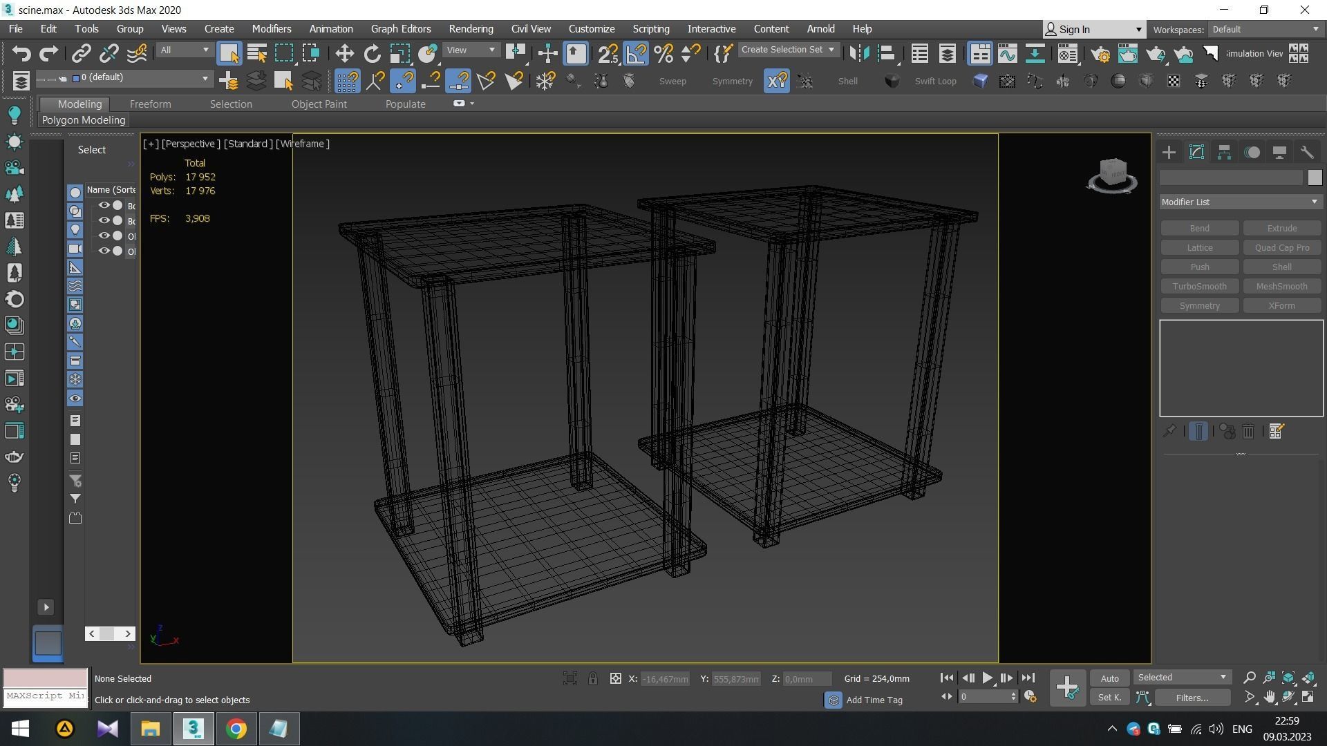 Furinno Simplistic Set of 2 End Table Low-poly 3D model_8