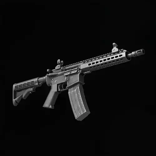 AR-15 ar - rifle Low-poly 3D model