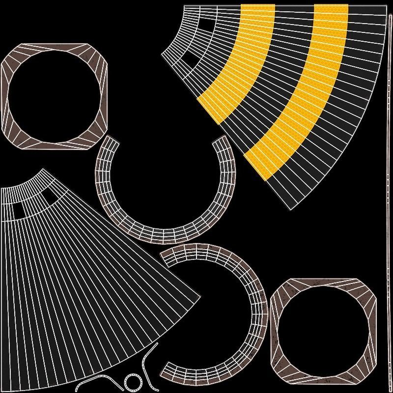 Traffic cone Low-poly 3D model_7