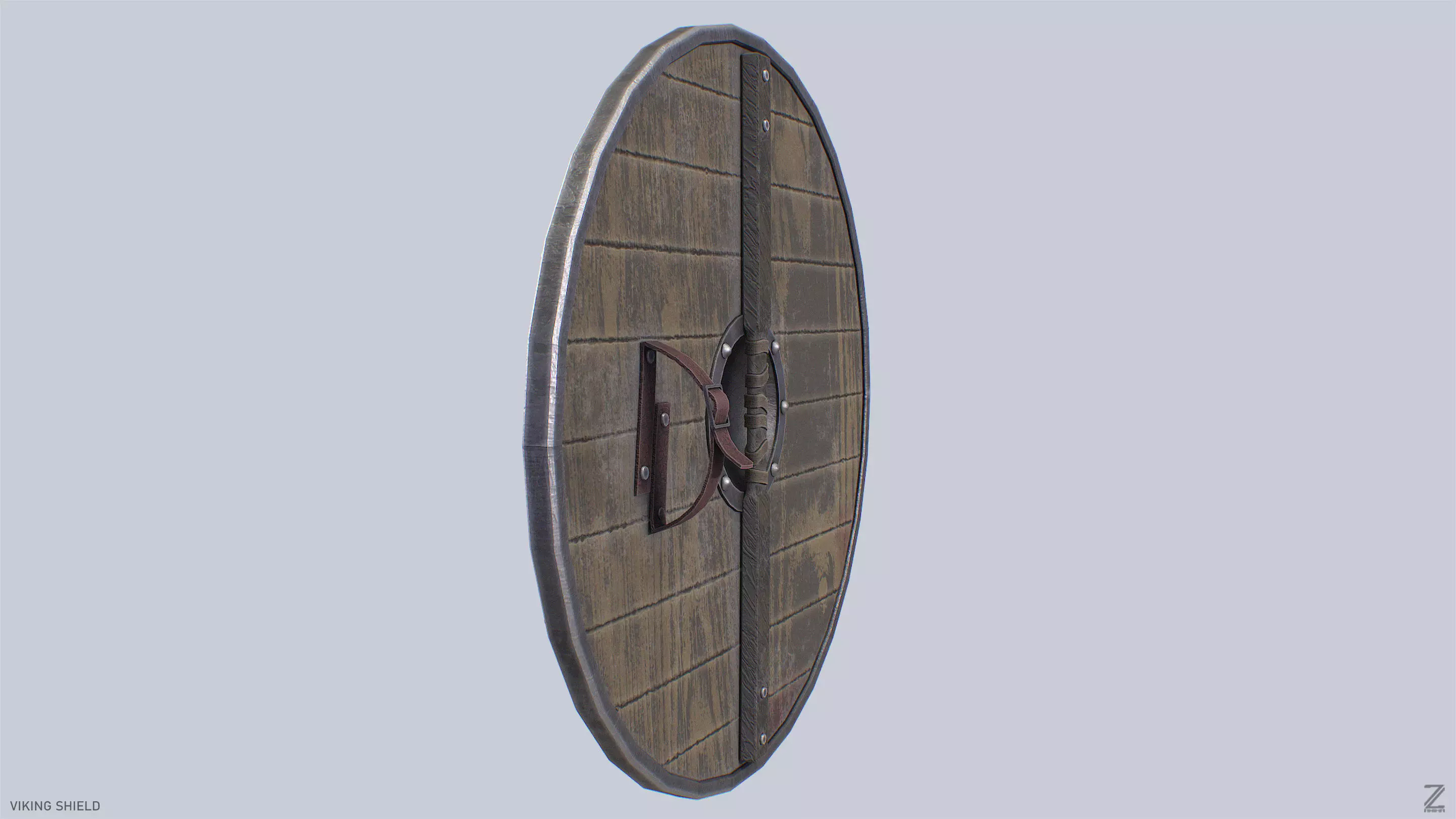 Viking shield Low-poly 3D model_6