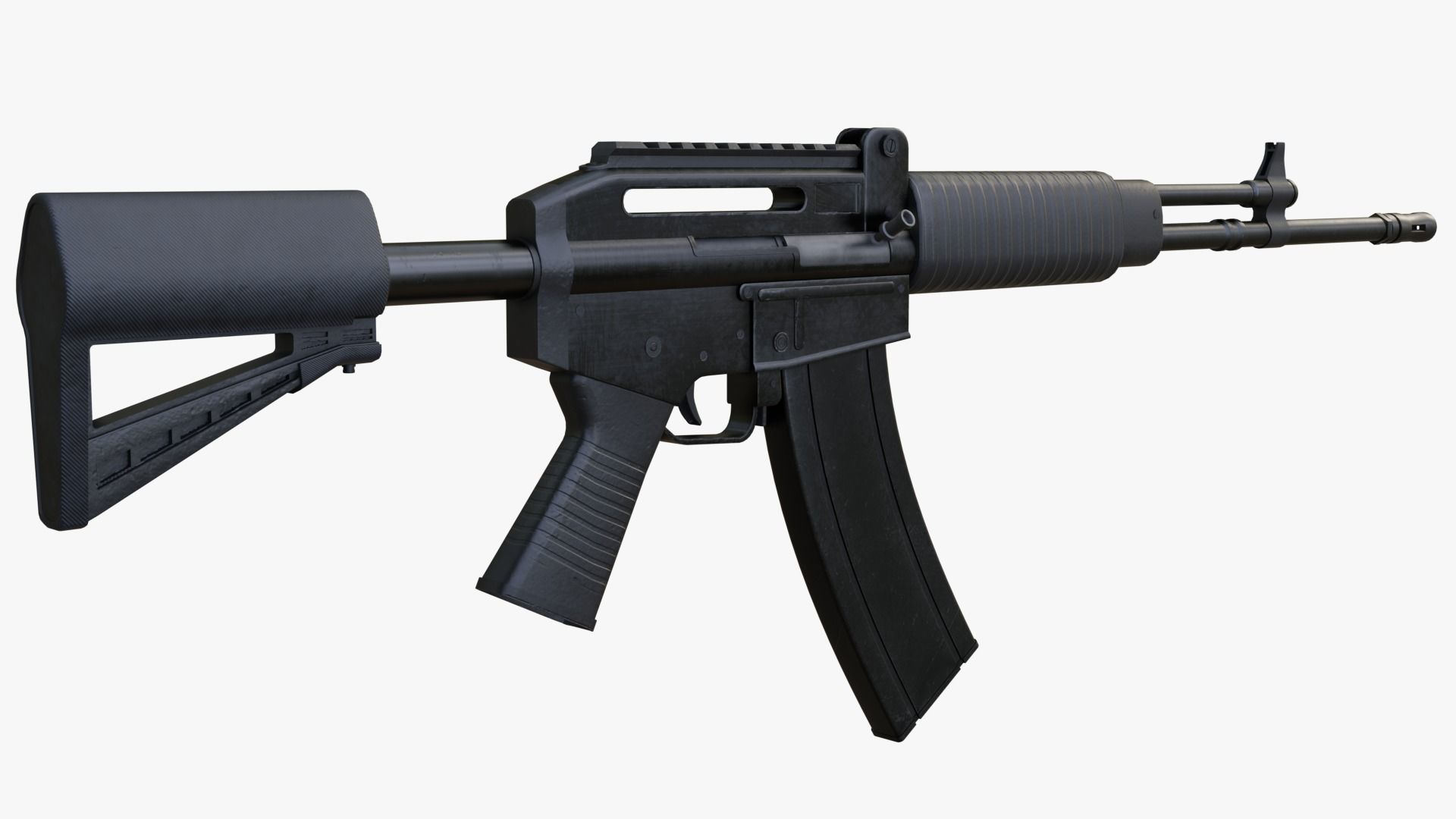 CAR-762 Custom Assault Rifle Low-poly 3D model_3