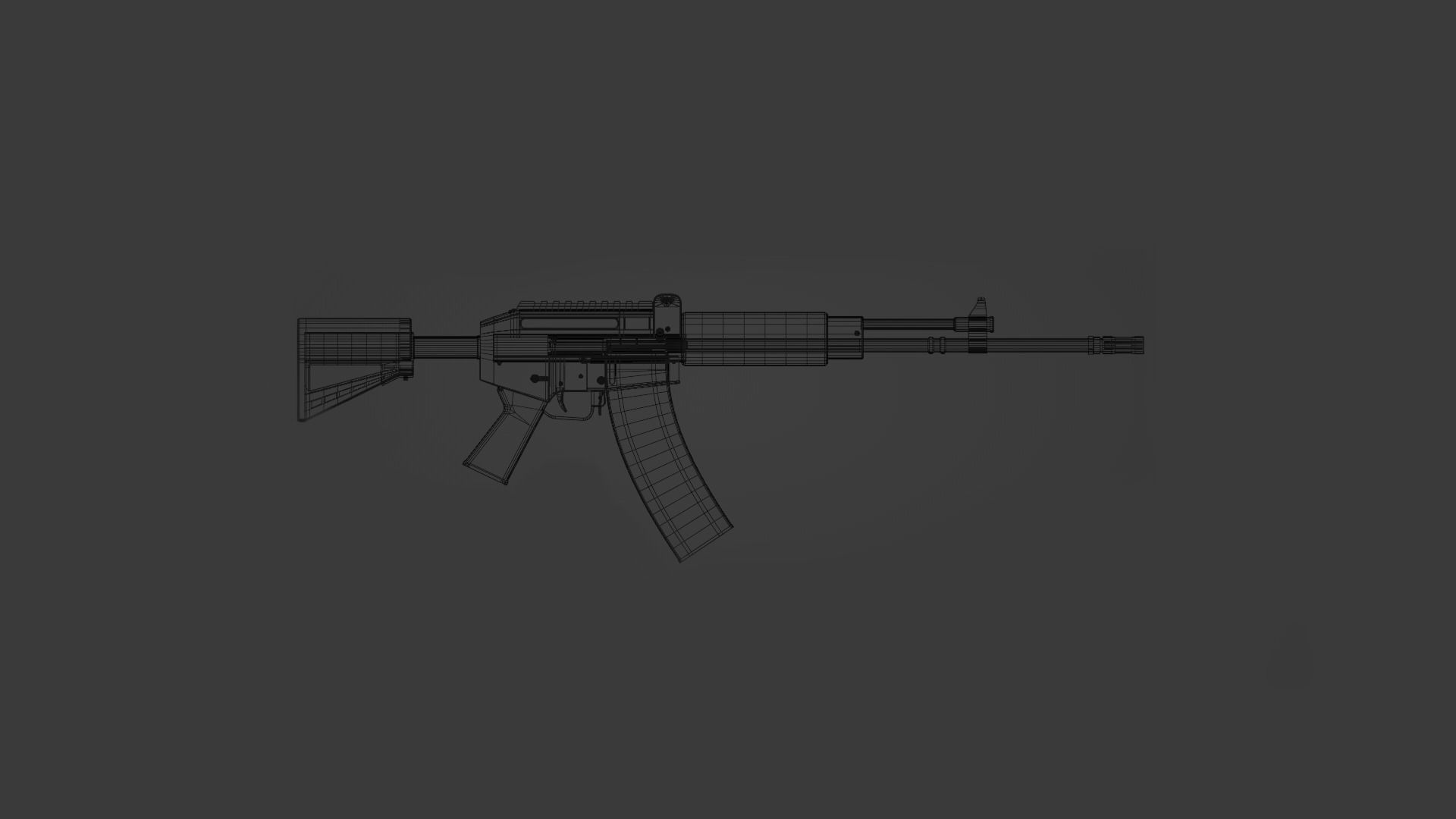 CAR-762 Custom Assault Rifle Low-poly 3D model_21