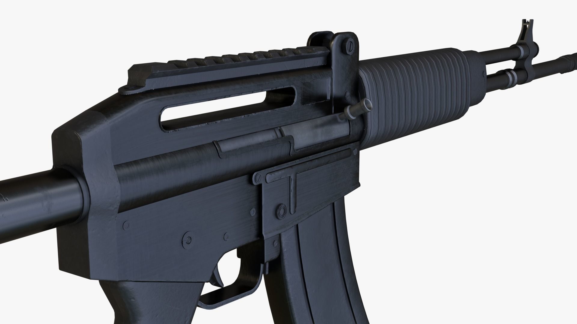 CAR-762 Custom Assault Rifle Low-poly 3D model_6