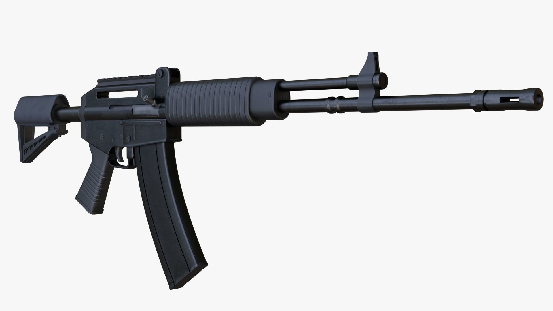 CAR-762 Custom Assault Rifle Low-poly 3D model_2