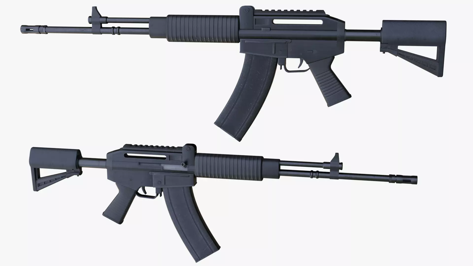 CAR-762 Custom Assault Rifle Low-poly 3D model_0