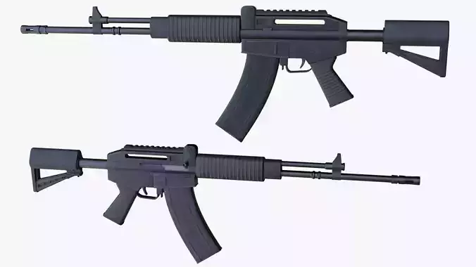 CAR-762 Custom Assault Rifle Low-poly 3D model