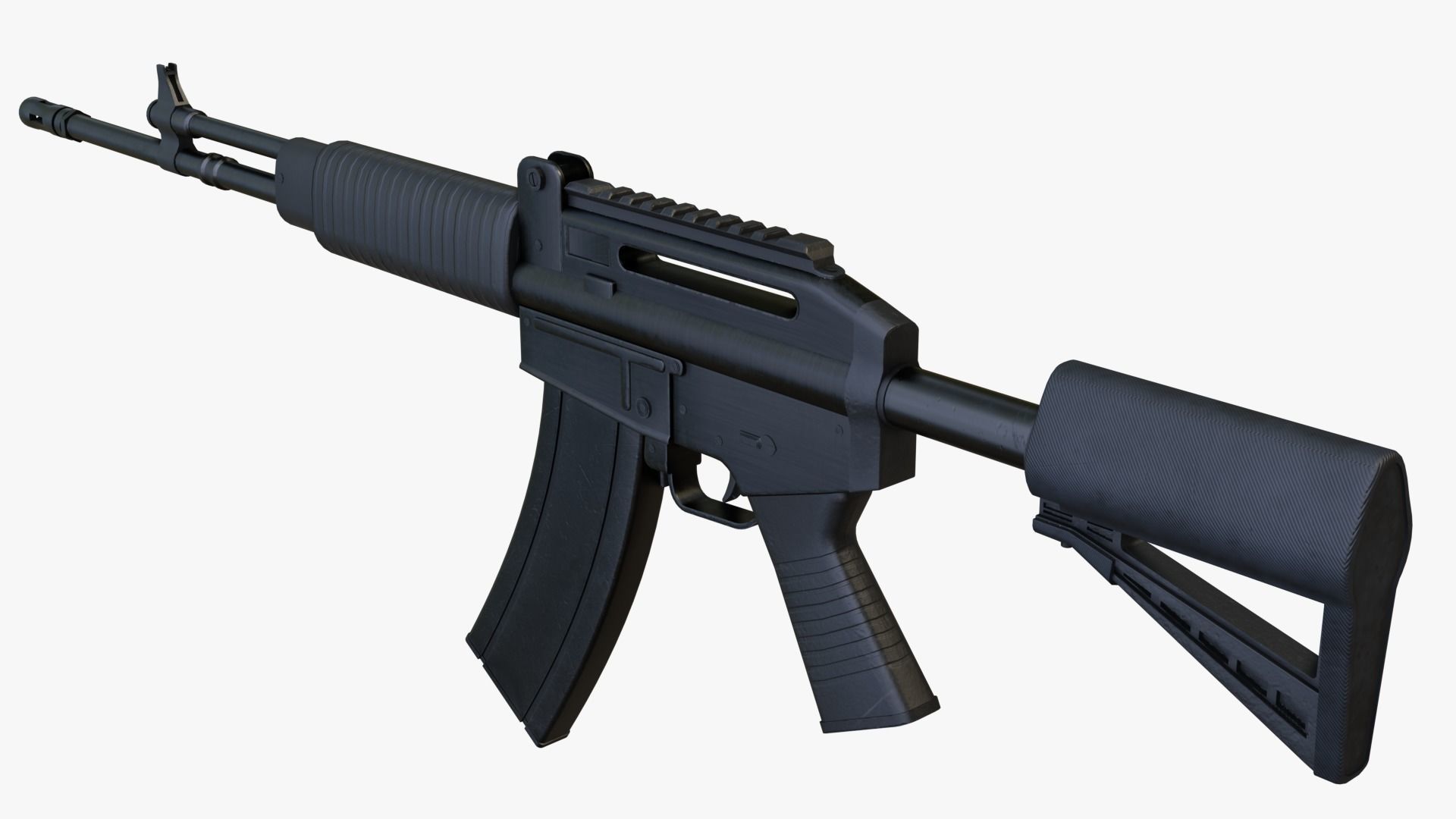 CAR-762 Custom Assault Rifle Low-poly 3D model_4