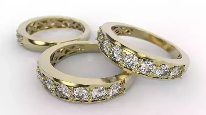 ring 9x3mm gems 3D print model