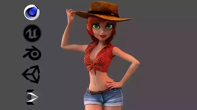 Cartoon CowGirl