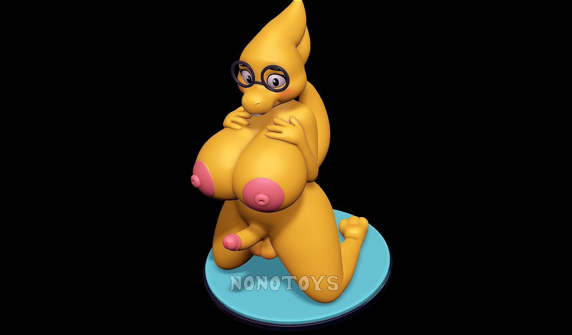 Futa Alphys - NSFW 3D print model_5