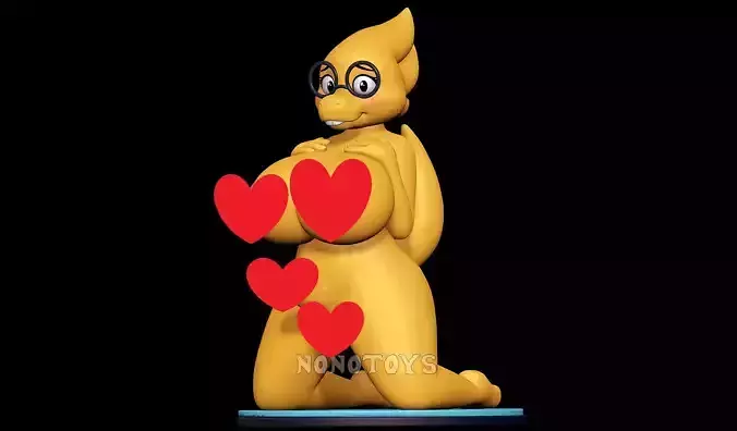Futa Alphys - NSFW 3D print model
