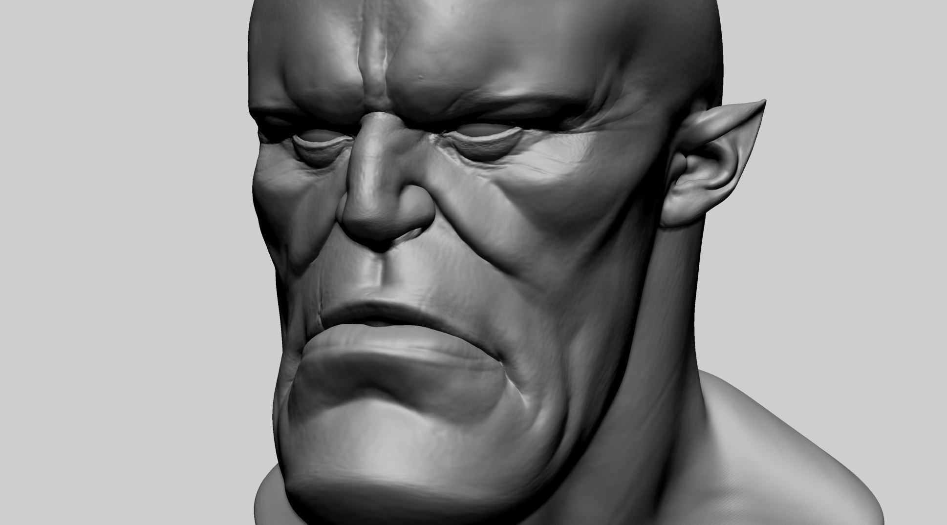 Stylized Creature Head B 3D model_9