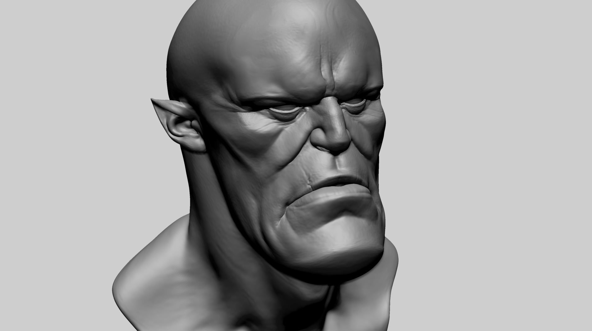 Stylized Creature Head B 3D model_7