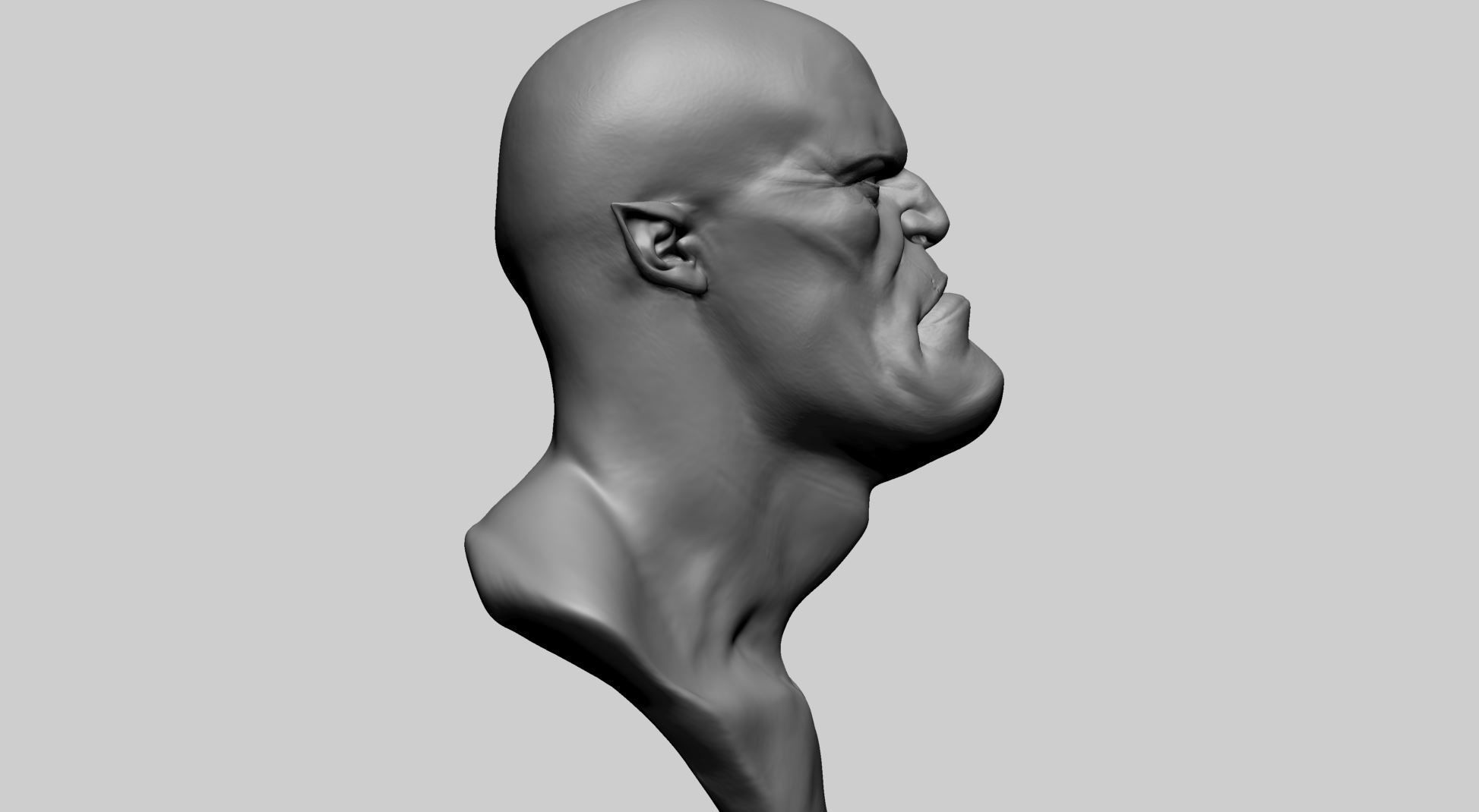Stylized Creature Head B 3D model_2